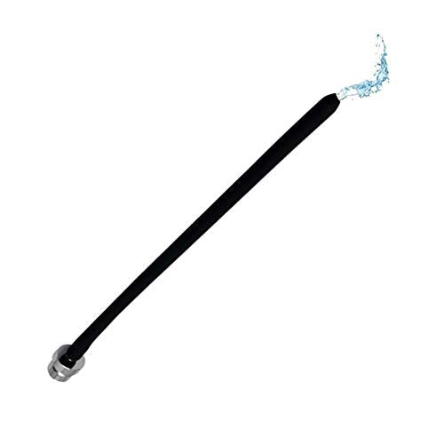 Silicone Nozzle Enema Attachment Reusable Douche Black Hose Nozzle (20 in)