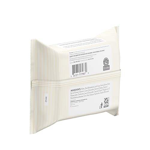 Aveeno Baby Fragrance-Free Hand & Face Wipes with Oat Extract & Aloe, Cleansing & Moisturizing Baby Wipes for Sensitive Skin, Sulfate-, Alcohol-, Paraben- & Dye-Free, Hypoallergenic, 25 ct (Pack of 4)