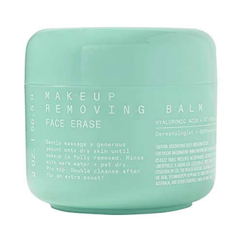 Real Techniques Real Clean Face Erase Makeup Removing Balm, Hydrating Makeup Cleansing Balm, Remove Stubborn Makeup, Hyaluronic Acid Moisturizes & Vitamin A Helps Exfoliate, 2 fl. oz Jar