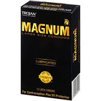 TROJAN Magnum Large Size Lubricated Condoms, Magnum Condoms, 12 Count