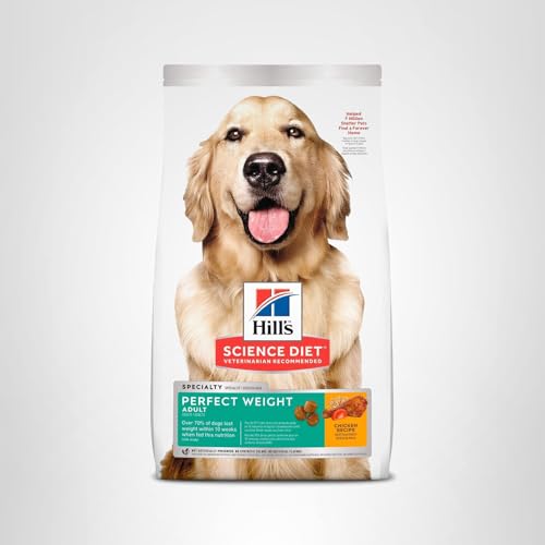 Hill's Science Diet Adult 1-6 Perfect Weight Dry Dog Food, Chicken & Brown Rice, 25 lb. Bag