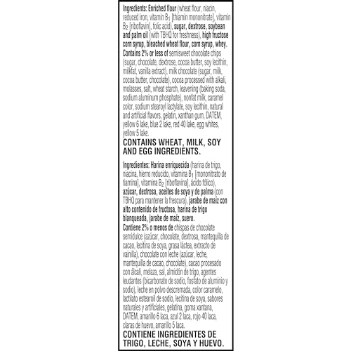 Pop-Tarts Toaster Pastries, Breakfast Foods, Kids Snacks, Chocolate Chip Drizzle, 13.5oz Box (8 Pop-Tarts)