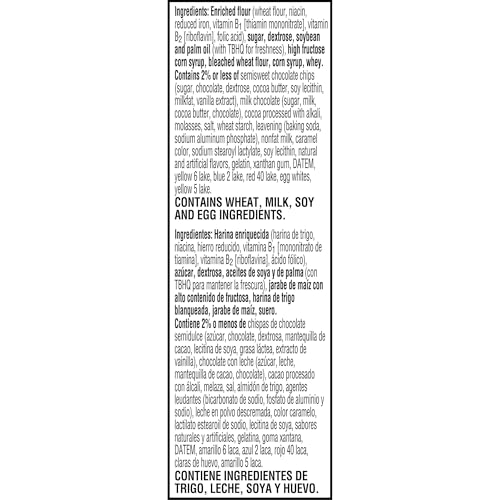 Pop-Tarts Toaster Pastries, Breakfast Foods, Kids Snacks, Chocolate Chip Drizzle, 13.5oz Box (8 Pop-Tarts)