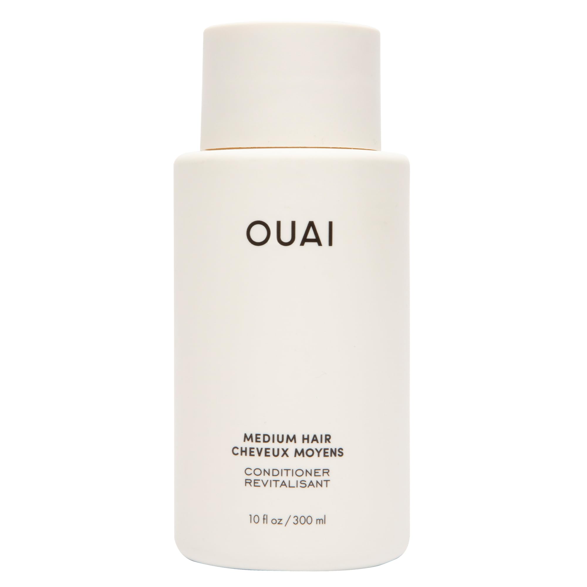 OUAI Medium Conditioner - Hydrating Hair Conditioner with Coconut Oil, Babassu Oil, and Keratin - Strengthens, Repairs and Adds Shine - Paraben and Phthalate Free Hair Care Products (10 Oz)