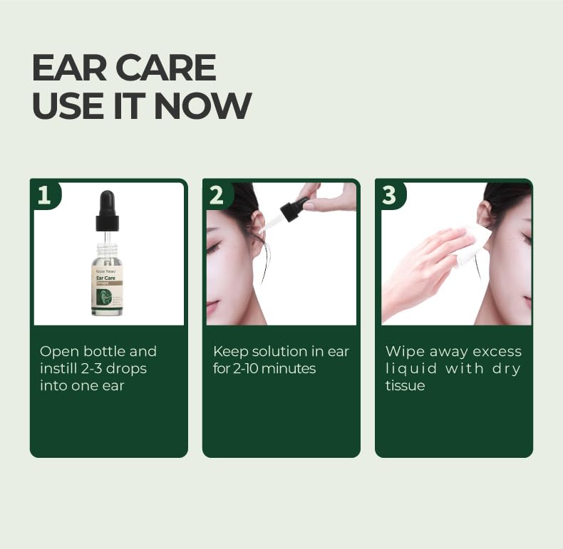 Kreain Nature Ear Care Drops for Ringing Ears, Gentle Formula Ear Drop with Botanical Extracts for Tinnitus Relief, Buzzing Ears, Swimmer's Ear & Earwax Removal - 1 oz - Adults & Kids Earache Remedy