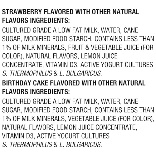 Danimals Smoothie Strawberry Explosion and Birthday Cake Dairy Drink Multi-Pack, Easy Snacks for Kids, 12 Ct, 3.1 OZ Smoothie Bottles