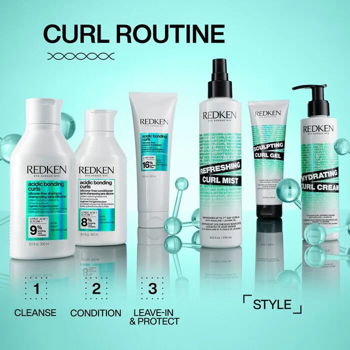 Redken Hydrating Curl Cream - 72 Hour Curl Definition, Heat Protection up to 450°F, Hydrates & Reduces Frizz, With Squalane & Jojoba Oil