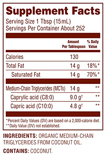 Nutiva Organic MCT Oil, 128 Fl Oz