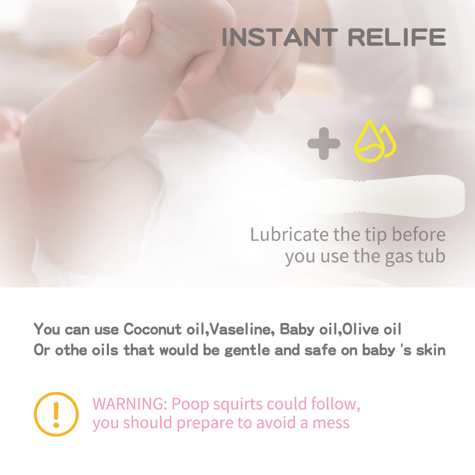 PNSHOL 20 Count Gas and Colic Reliever for Babies, Baby Gas Colic Relief, Natural Solution for Baby Colic and Gas Relief, 100% Safe & Effective Instant Constipation Relief for Babies