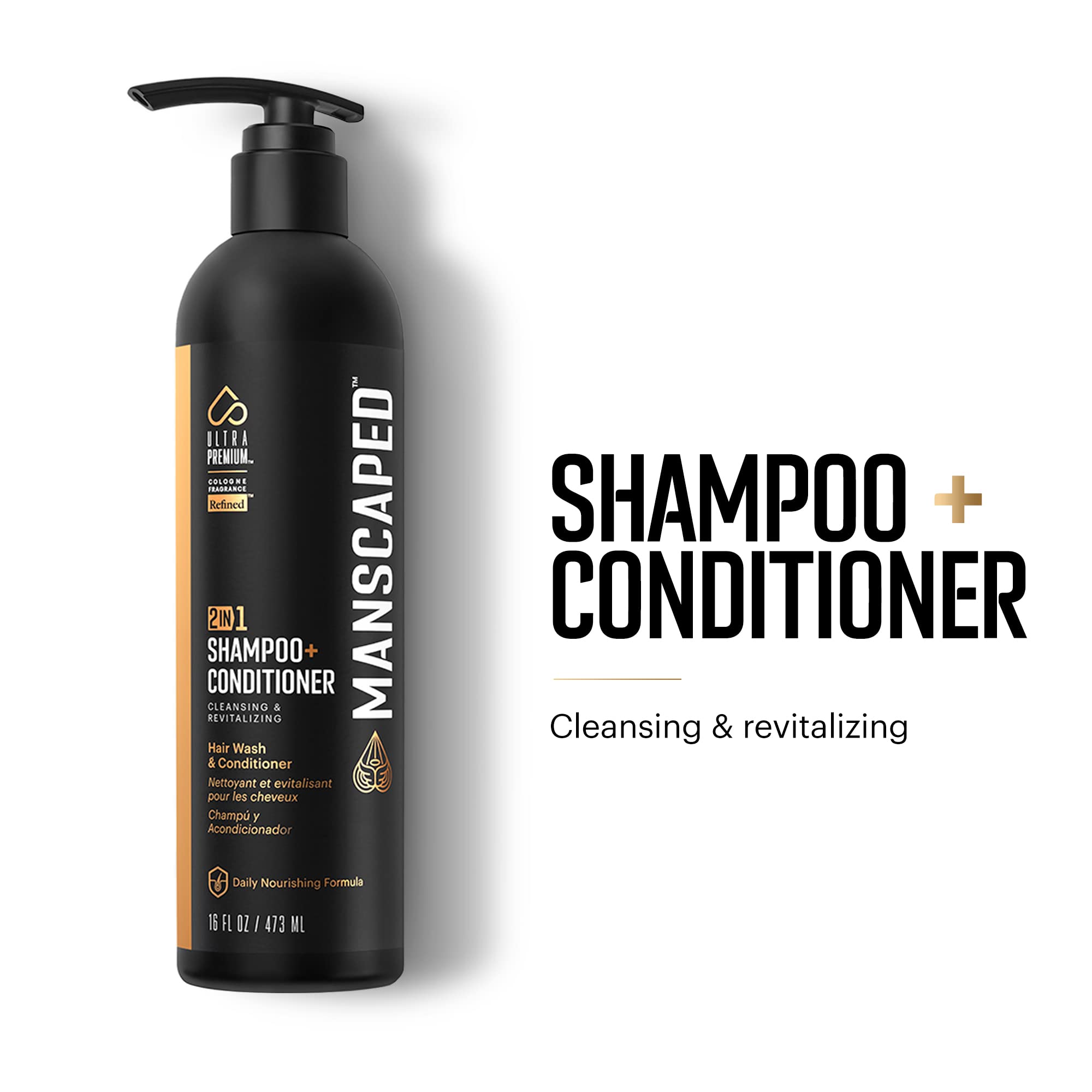 MANSCAPED® The Luxury Package 4.0 Includes: The Lawn Mower® 4.0 Electric Trimmer, The Shears 2.0 Nail Kit, Crop Preserver®, Deodorant, Body Wash, 2-in-1 Shampoo & Conditioner, The Shed Toiletry Bag