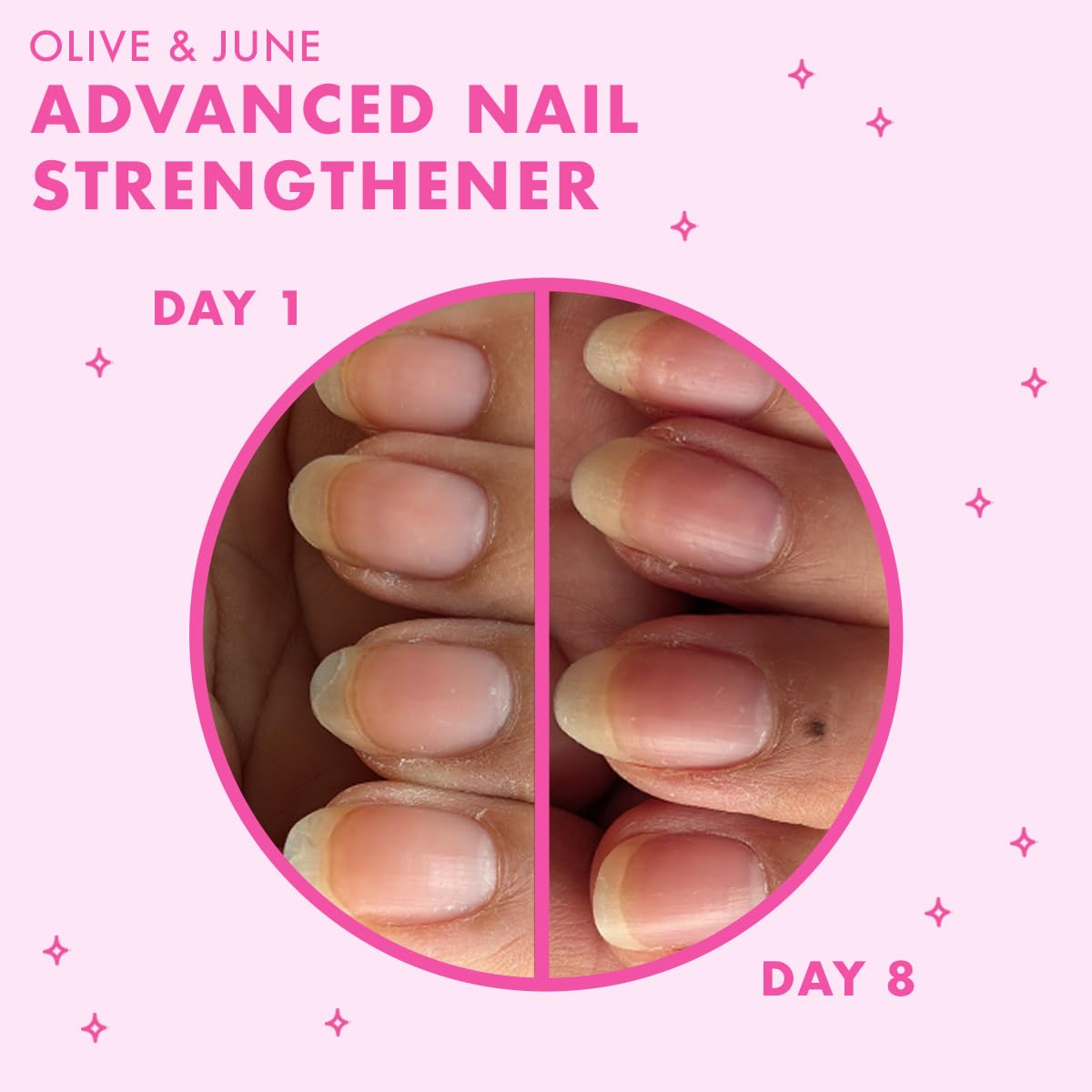 Olive & June Advanced Nail Strengthener | Powerful Treatment for Stronger, Longer Nails | Helps Prevent Chipping & Breaking | Can Be Worn Alone or Under Polish | Vegan & Cruelty-Free | 0.45 fl oz