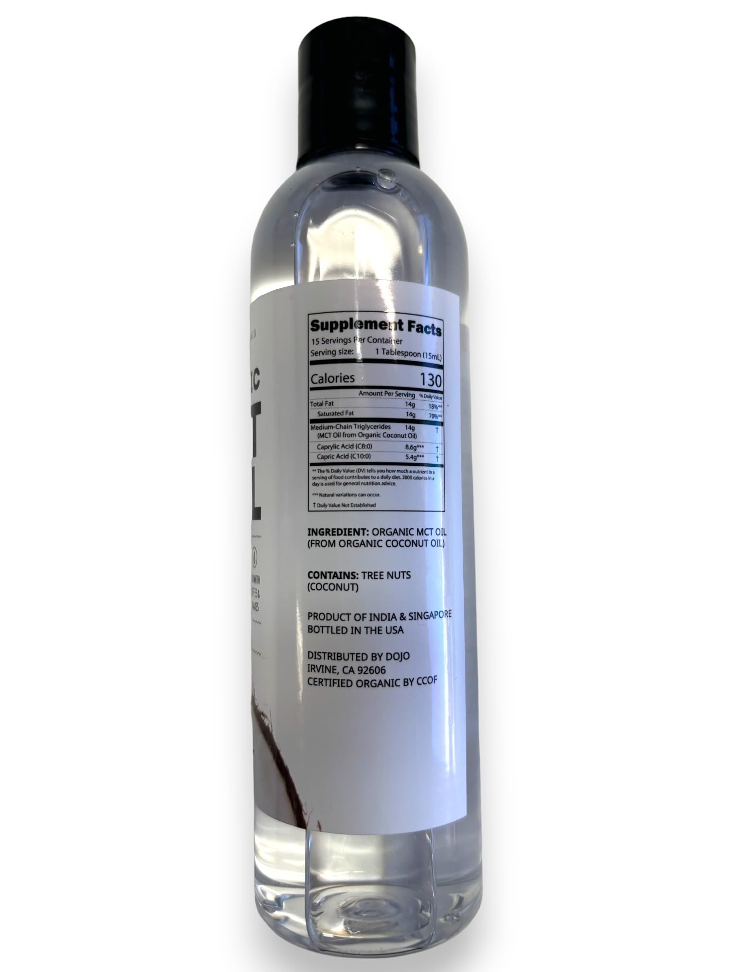 Kate Naturals MCT Oil for Coffee. Pure Coconut MCT C8 and C10 Oil (8oz, Organic, Unflavored)