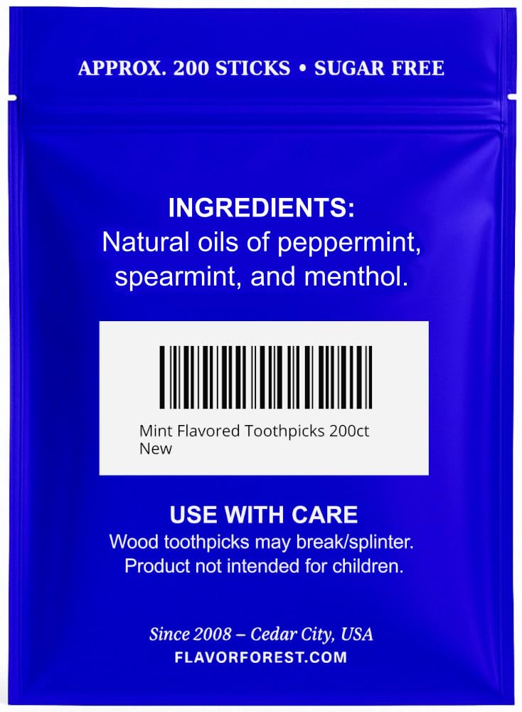 Mint Flavored Toothpicks 200ct