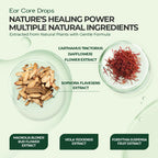 Kreain Nature Ear Care Drops for Ringing Ears, Gentle Formula Ear Drop with Botanical Extracts for Tinnitus Relief, Buzzing Ears, Swimmer's Ear & Earwax Removal - 1 oz - Adults & Kids Earache Remedy