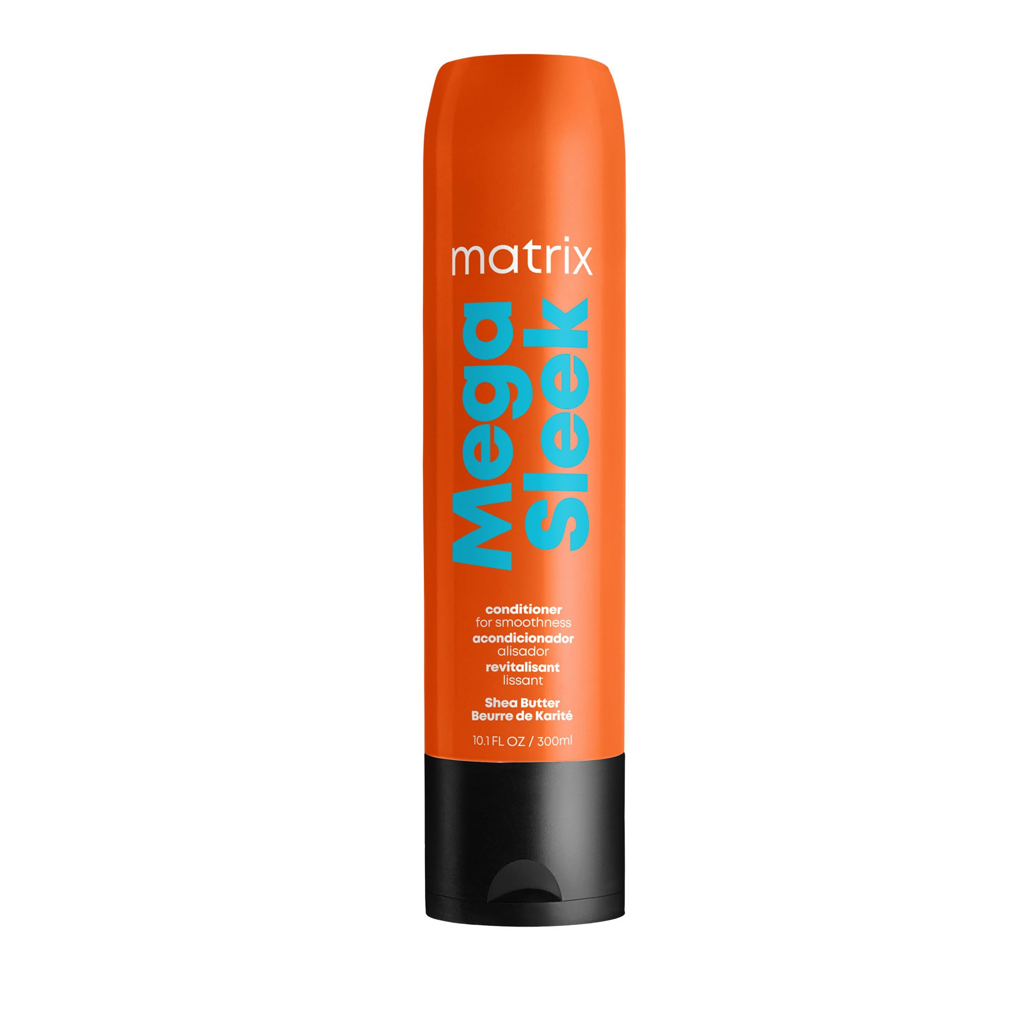Matrix Mega Sleek Conditioner - Smoothing and Detangling, Moisturizes and Adds Shine, For Dry, Damaged & Frizzy Hair, Salon Professional Conditioner, With Shea Butter, Vegan, 10.1 Fl Oz