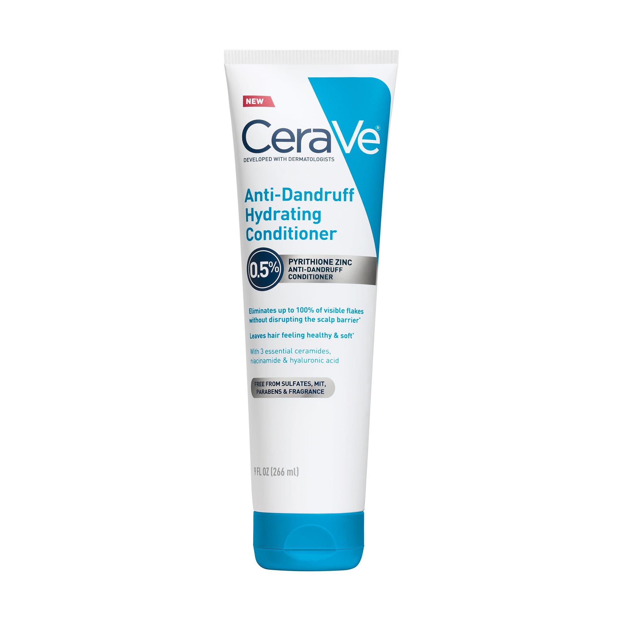 CeraVe Hydrating Anti Dandruff Conditioner, 0.5% Pyrithione Zinc Dandruff Treatment With Ceramides, Hyaluronic Acid & Niacinamide, Helps Eliminate Flakes & Reduce Itchy Scalp, Sulfate Free Conditioner
