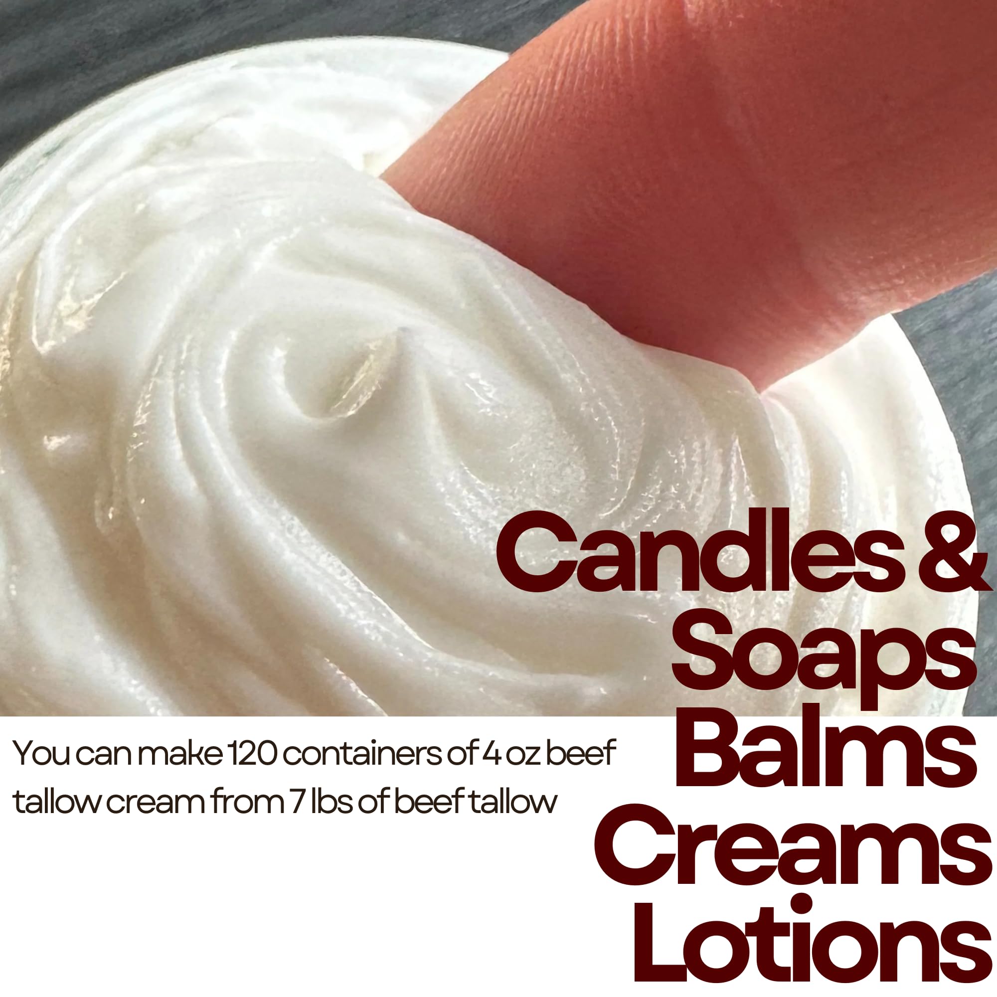 Beef Tallow for Cooking 7 LB Bulk Pail w/Safety Seal