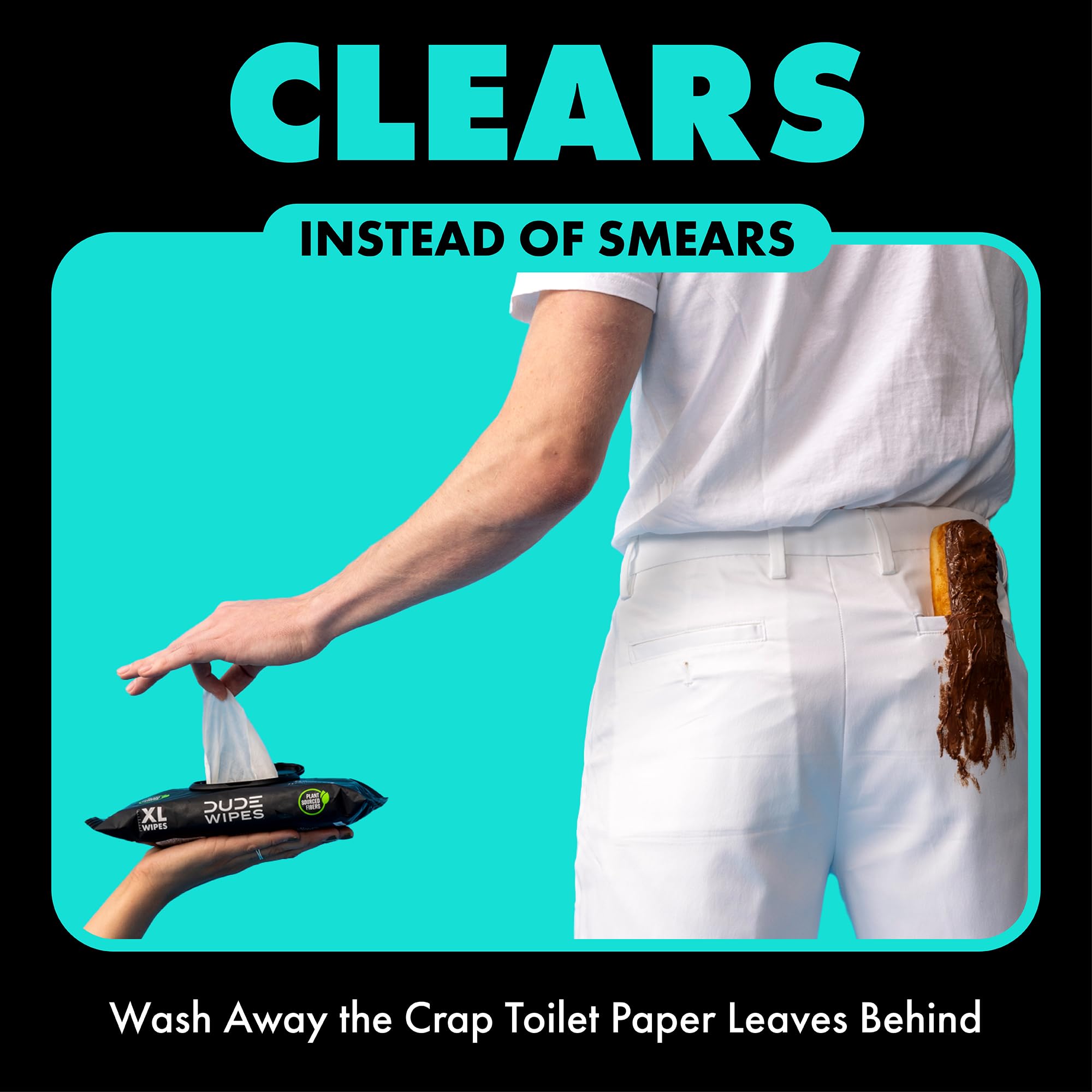 DUDE Wipes - Flushable Wipes Travel Pack - 6 Pack, 108 Count - Mint Chill Extra-Large - Vitamin-E, Aloe Vera, Eucalyptus, and Tea Tree Oils - Septic and Sewer