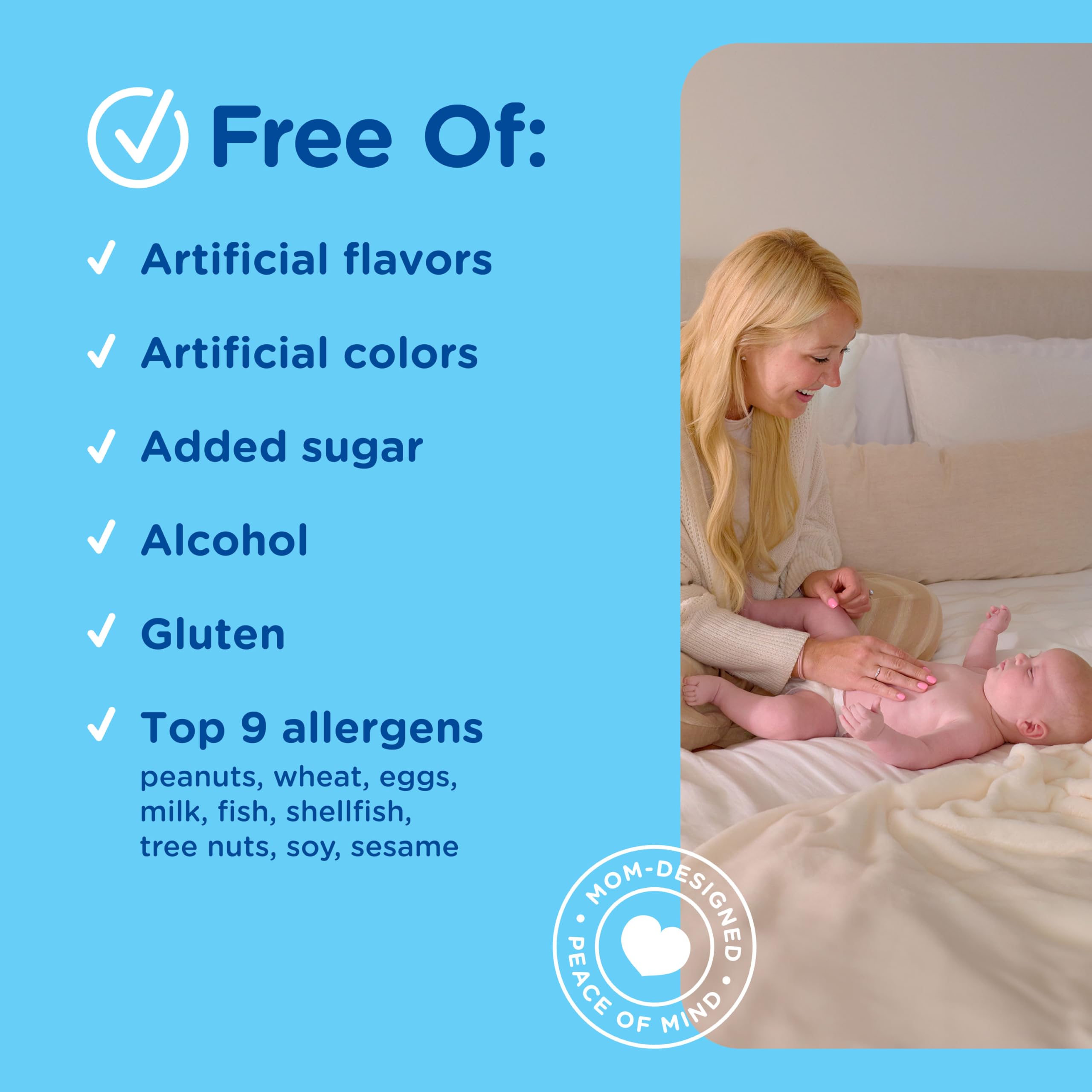 Mommy's Bliss Baby Probiotic Drops, Daily Gas, Constipation and Colic Symptom Relief + Immune Support, Newborns & Up, 0.34 Fl Oz (30 Servings), Pack of 2