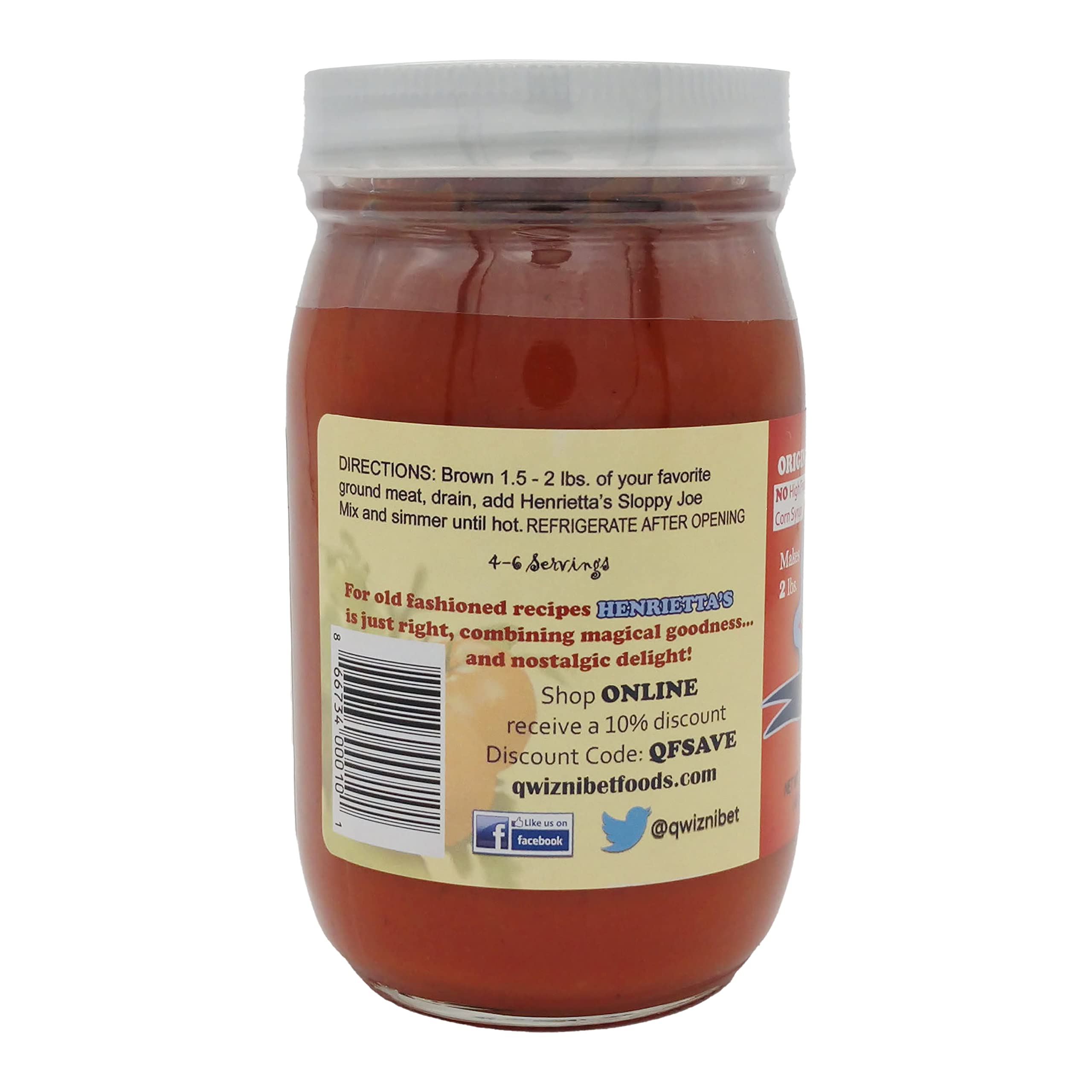 Henrietta’s Sloppy Joe Mix, (16 Ounces)