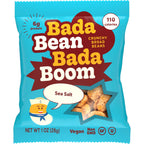 Enlightened Bada Bean Bada Boom - Plant-Based Protein, Gluten Free, Vegan, Crunchy Roasted Broad (Fava) Bean Snacks, 100 Calories per Serving, Sea Salt, 1 oz, Pack of 24