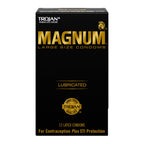 TROJAN Magnum Large Size Lubricated Condoms, Magnum Condoms, 12 Count