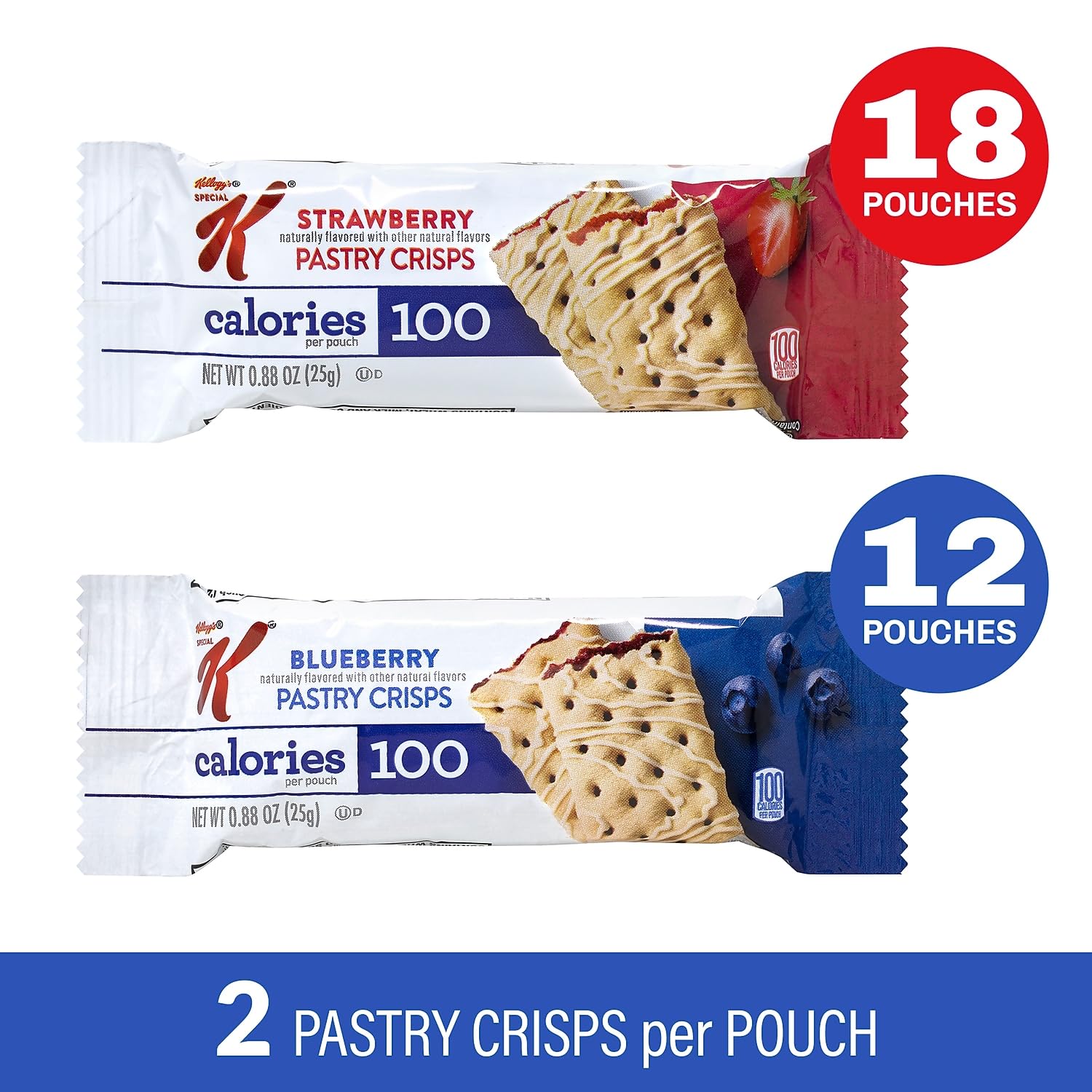 Kellogg's Special K Pastry Crisp 2 Pastry Crispper Pouch 30/0.88 Oz Net Wt 26.4 Oz,, ()