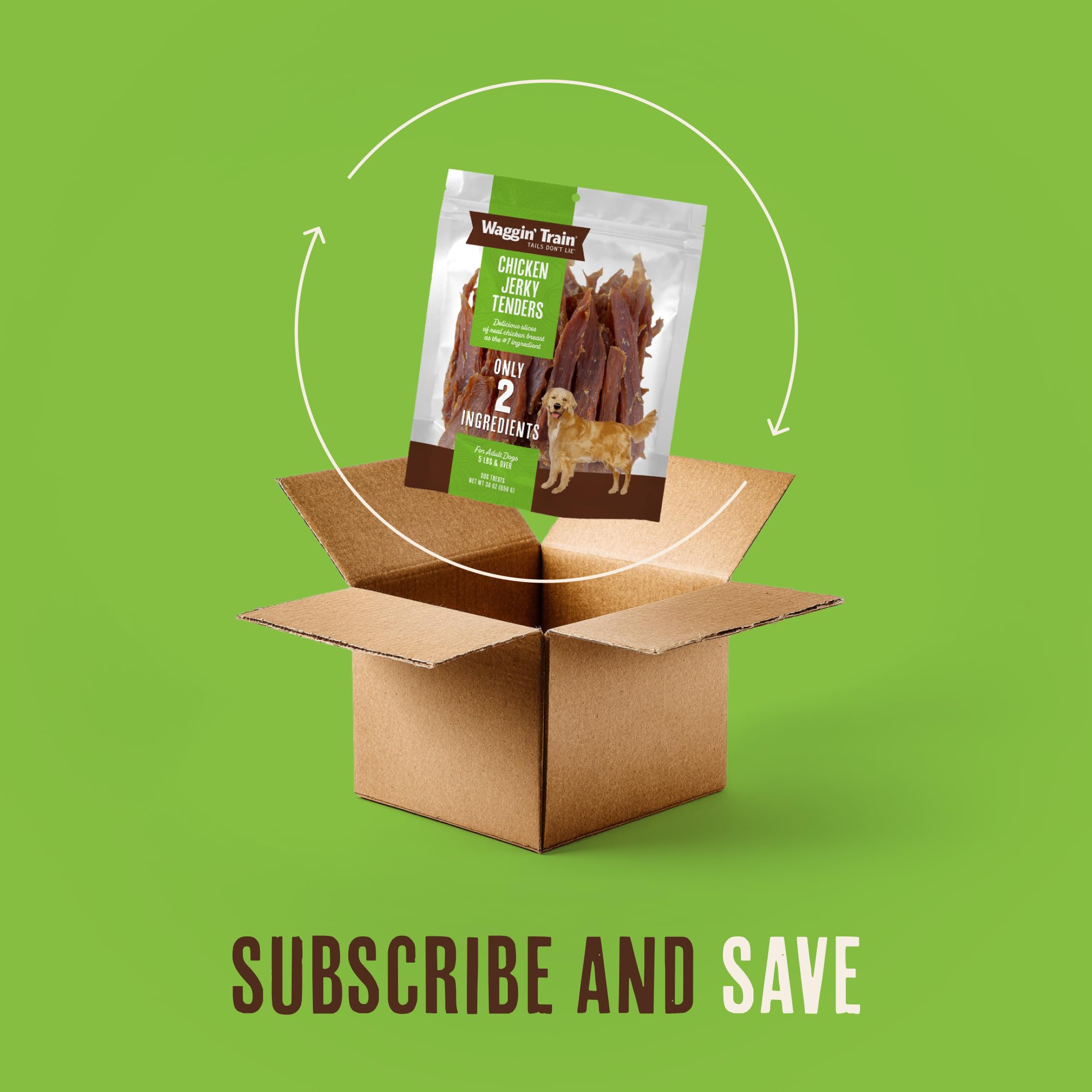 Waggin' Train Chicken Jerky for Dogs - Limited Ingredient Dog Treats for Dogs 30 oz. Pouch