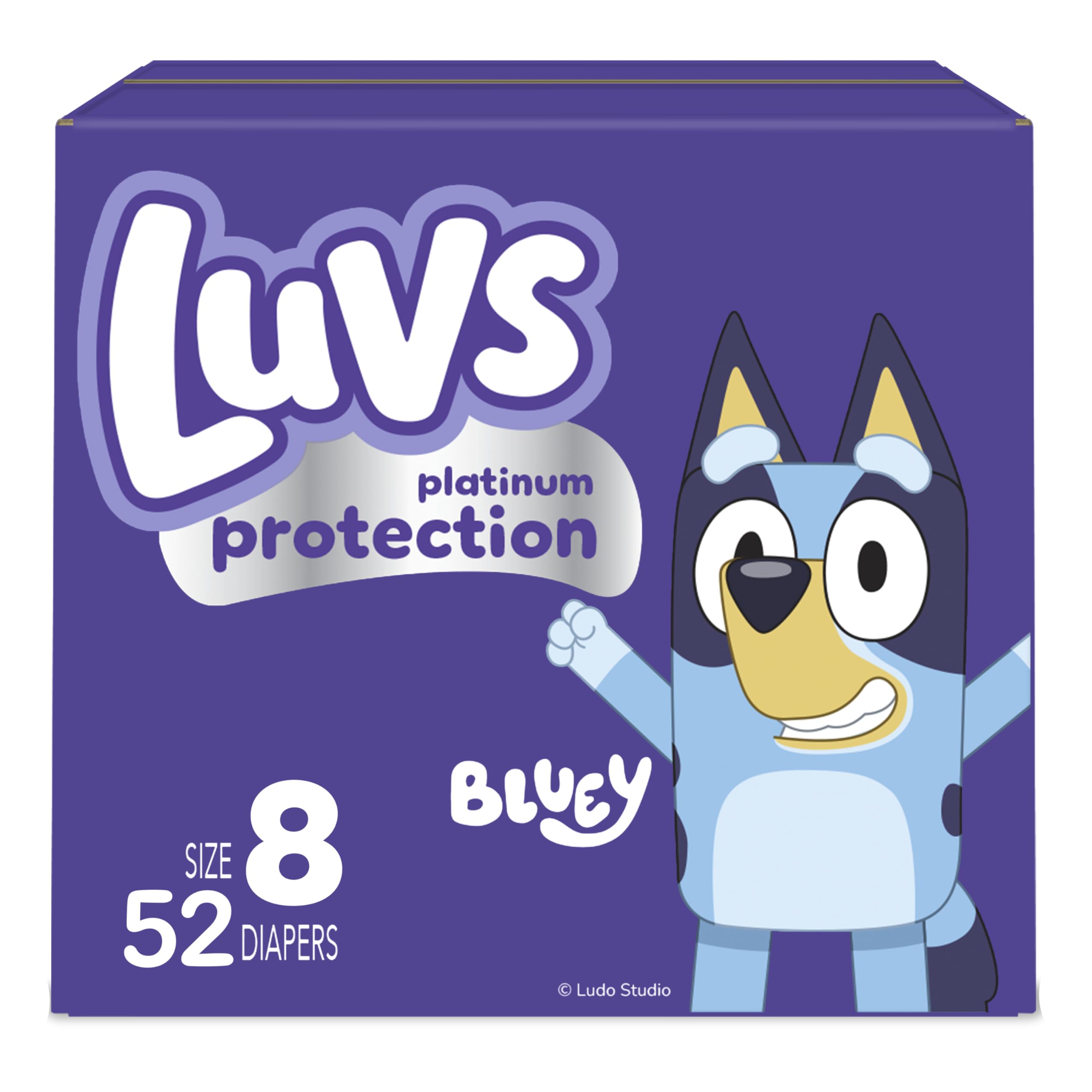 Luvs Platinum Protection Baby Diapers, Size 8, 52 Count