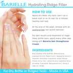 Barielle Hydrating Ridge Filler For Dry, Brittle, Ridged Nails & Nail Growth, Fill and Smooths Nail Ridges, Strengthening Base Coat 0.5 Ounce
