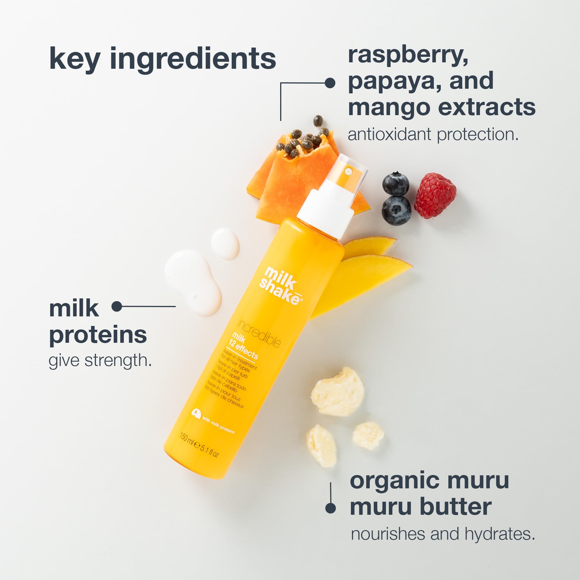 milk_shake Incredible Milk - Leave-In Hair Treatment for All Hair Types | Renews Detangles and Repairs Damaged Hair | 5.1 fl oz (150 ml)