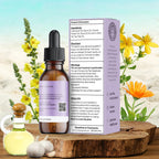 Marie Originals Natural Ear Oil Drops | Mullein Garlic Oil Ear Drops for Infection Prevention, Herbal Ear Ache Drops for Adults, Kids & Pets, Soothes Ear Pain & Wax Removal, Earache Remedies (1 Pack)