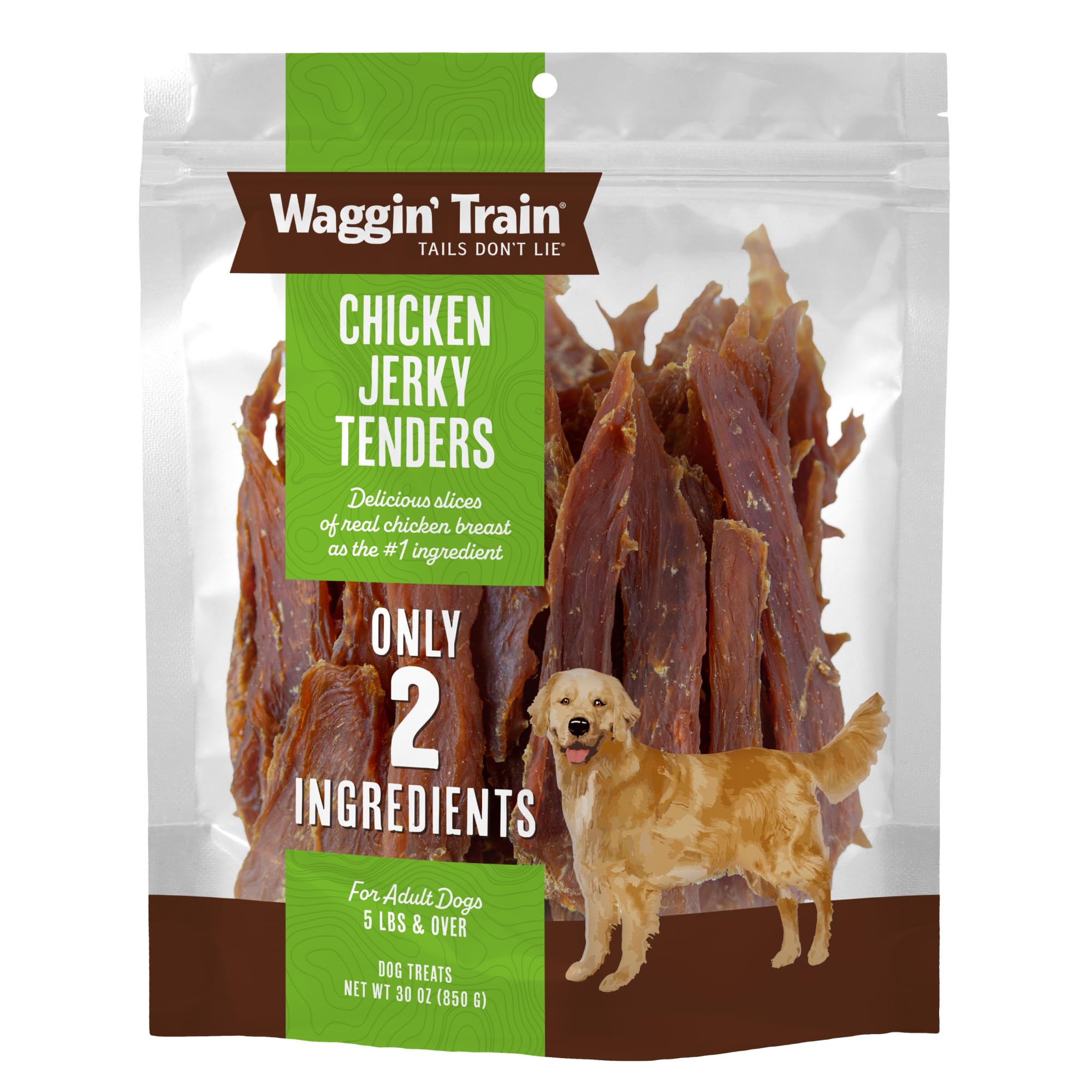 Waggin' Train Chicken Jerky for Dogs - Limited Ingredient Dog Treats for Dogs 30 oz. Pouch