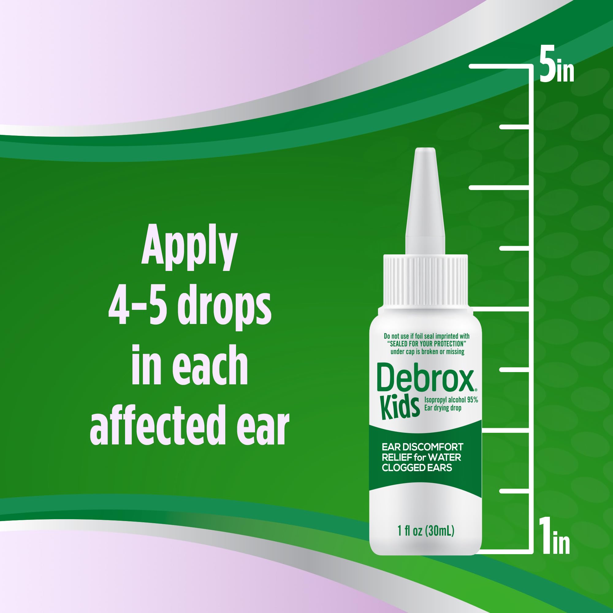 Debrox Kids Drying Drops, Kids Ear Drops for Clogged Ears, Ear Discomfort Relief for Water Activities, 1oz Bottle