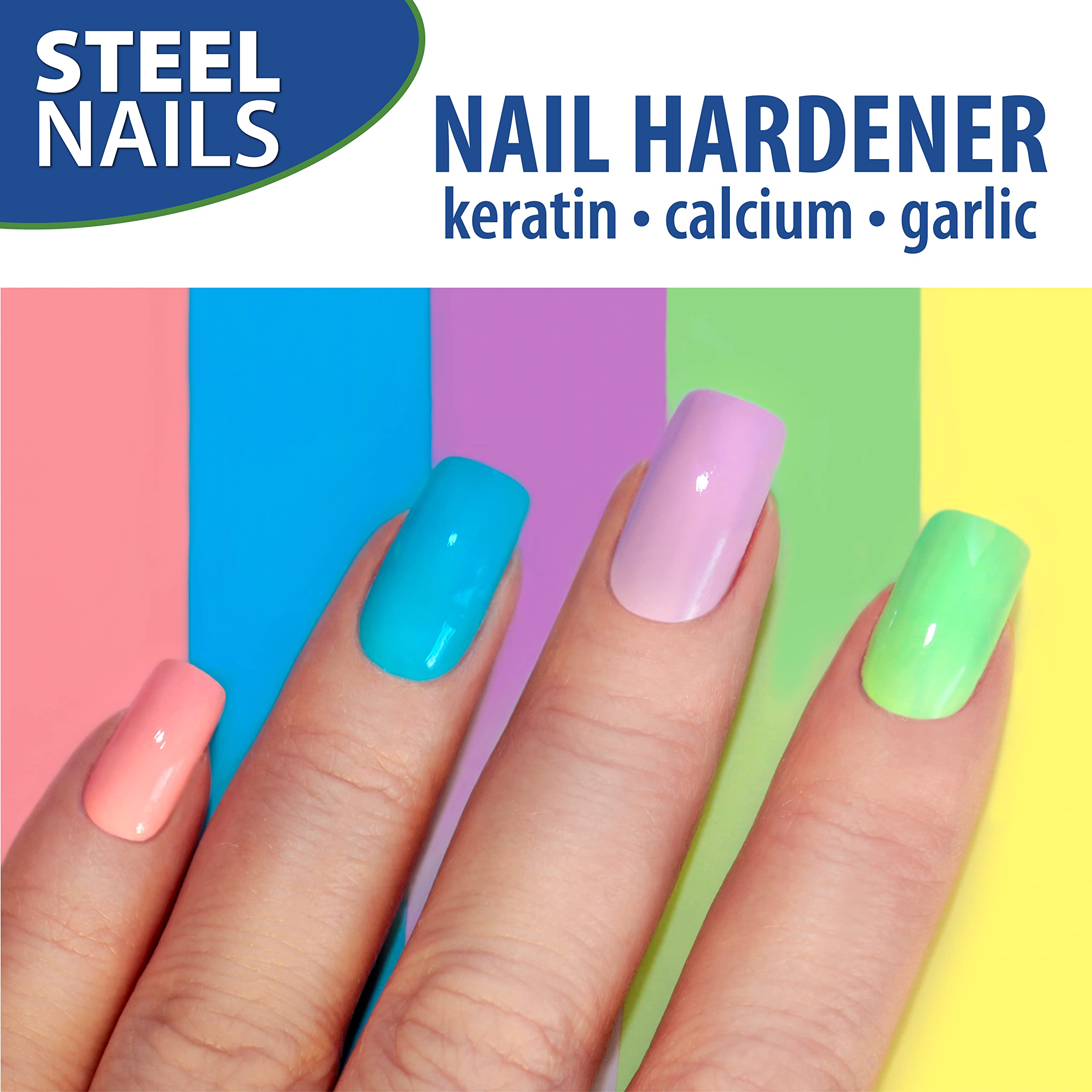 Steel Nails Hardener with Keratin, Calcium and Garlic