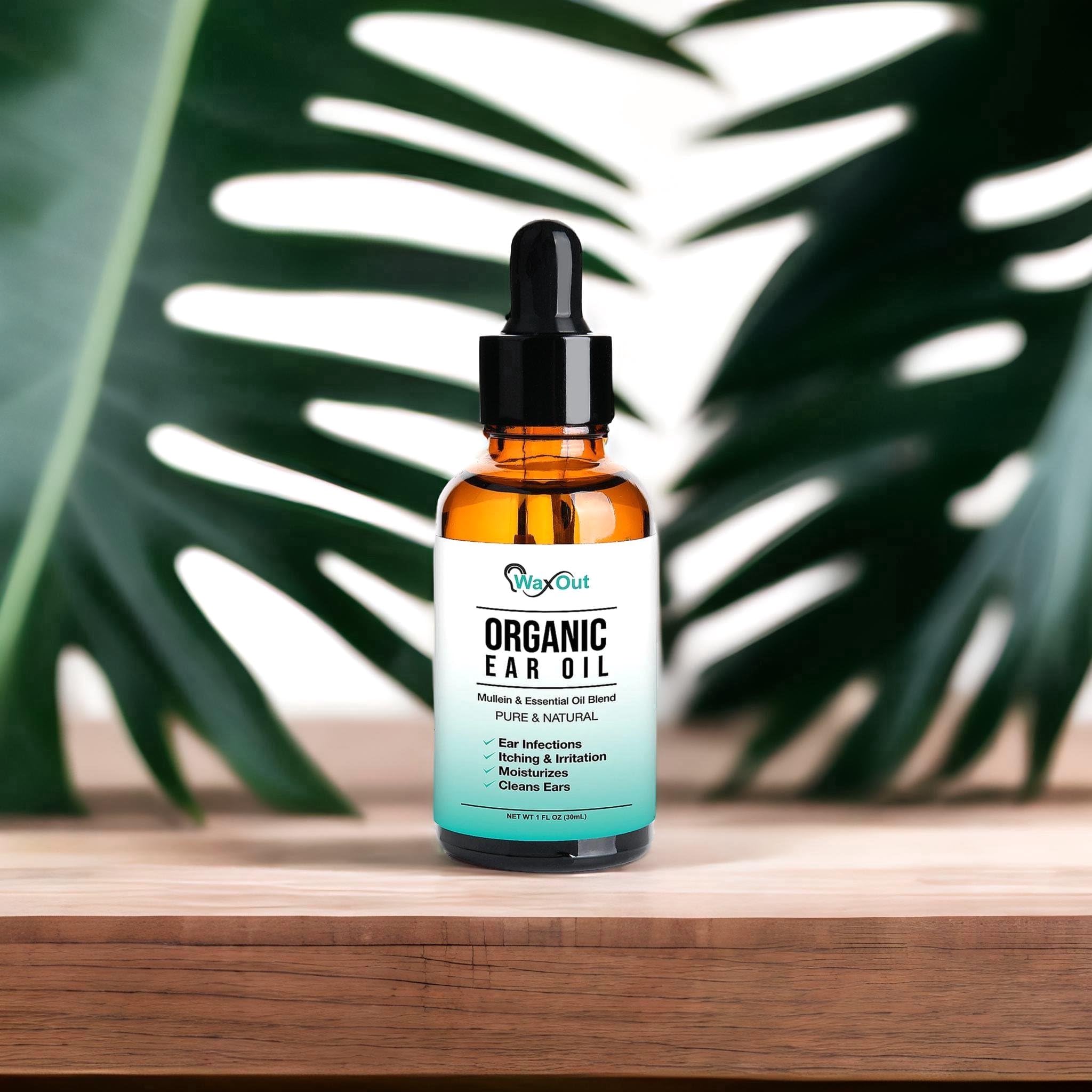 Natural Mullein Ear Wax Removal Oil & Cleaner with Garlic | Pain & Earache Drops | Earwax Softener, Moisturizer & Allergy Soothing | Tinnitus, Itching, Ringing, Infections & Clogged Ears