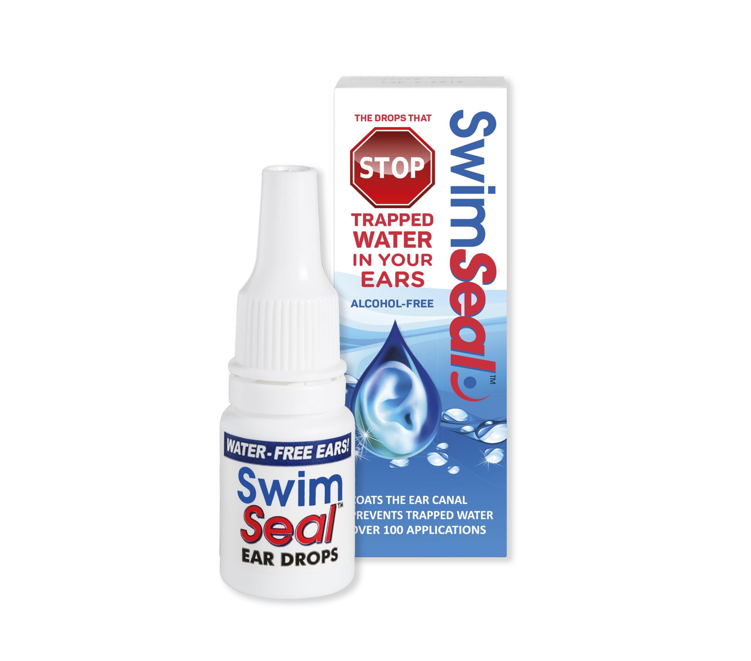 SwimSeal™ All Natural Swimmer's Ear Drops for Daily Use Rather Than Alcohol Drops or Earplugs. The Solution for Your Ears for All Water Exposure for All Ages.