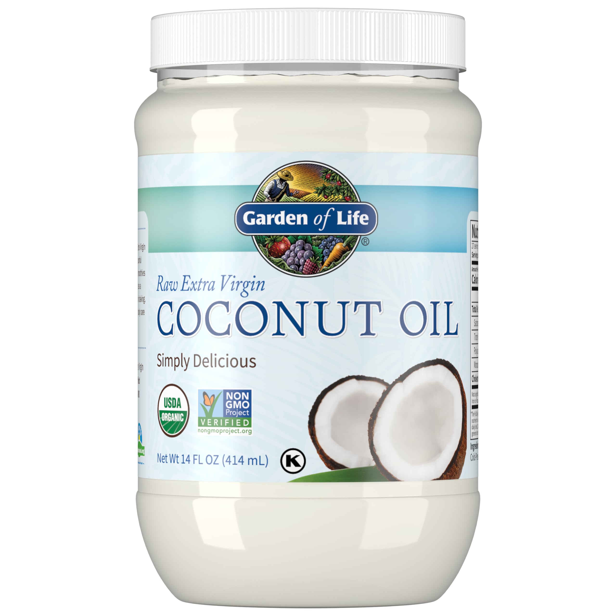 Garden of Life Raw Extra Virgin Coconut Oil, 14 fl oz (414 ml)