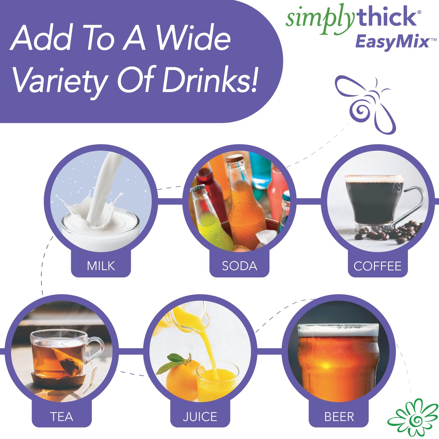 SimplyThick EasyMix | 92 Servings | Gel Thickener for those with Dysphagia & Swallowing Disorders | Won't Alter The Taste of Liquid | Easy to Prepare | 16.9 Fl Oz Bottle with Pump