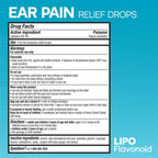 Lipo-Flavonoid Fast-Acting Ear Ache Pain Relief, 4% Lidocaine Maximum-Strength for Swimmer's Ear, Cold & Flu, Allergies, Safe for Adults & Children, Relieves Ear Pain, Swelling, & Water-Clogged Ears