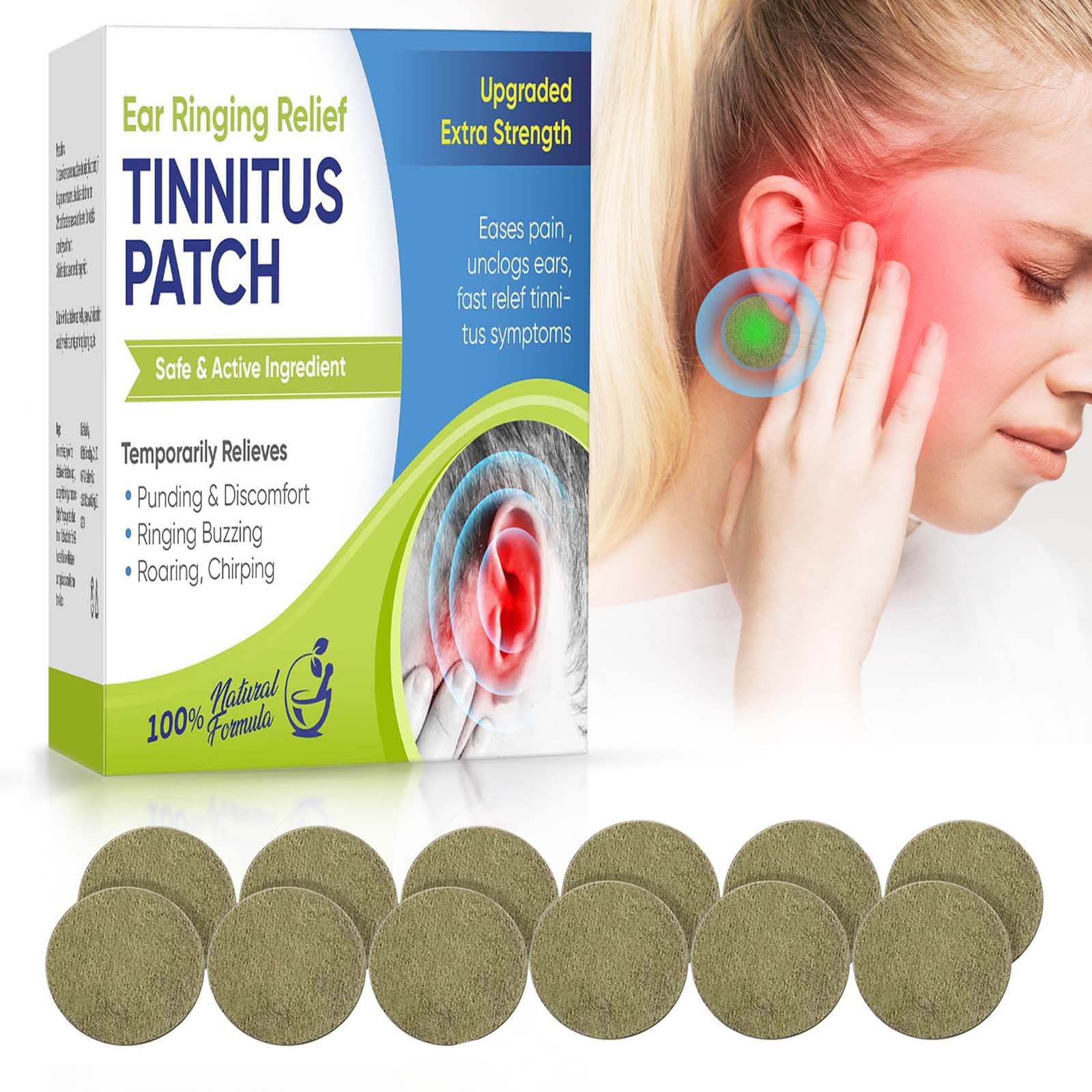 Topicy Tinnitus Relief for Ringing Ears, (50Pcs) Tinnitus Relief Patches, Natural Herbal Blend, Support Ear Tinnitus Relief