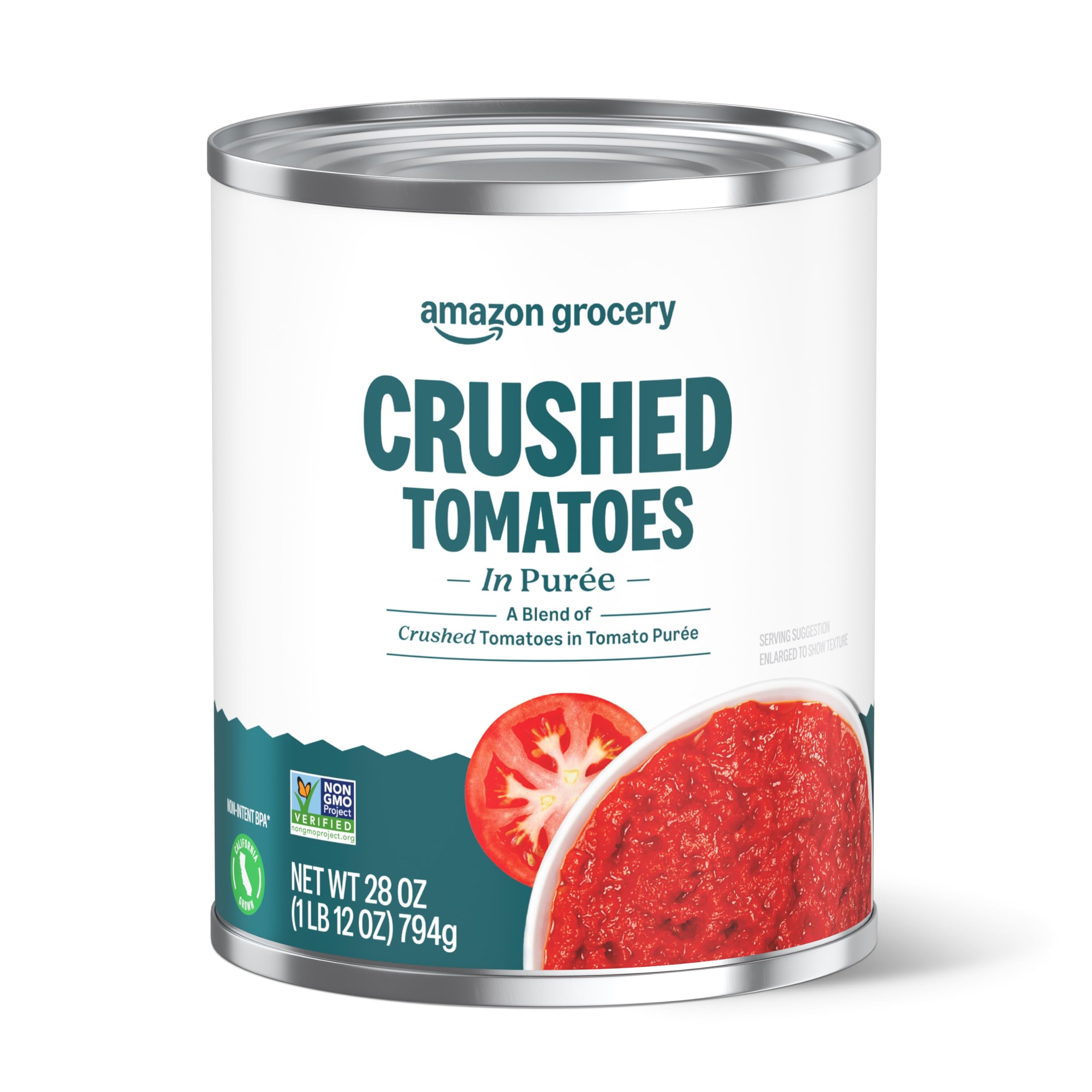 Amazon Grocery, Crushed Tomatoes in Purée, 28 Oz (Previously Amazon Fresh, Packaging May Vary)