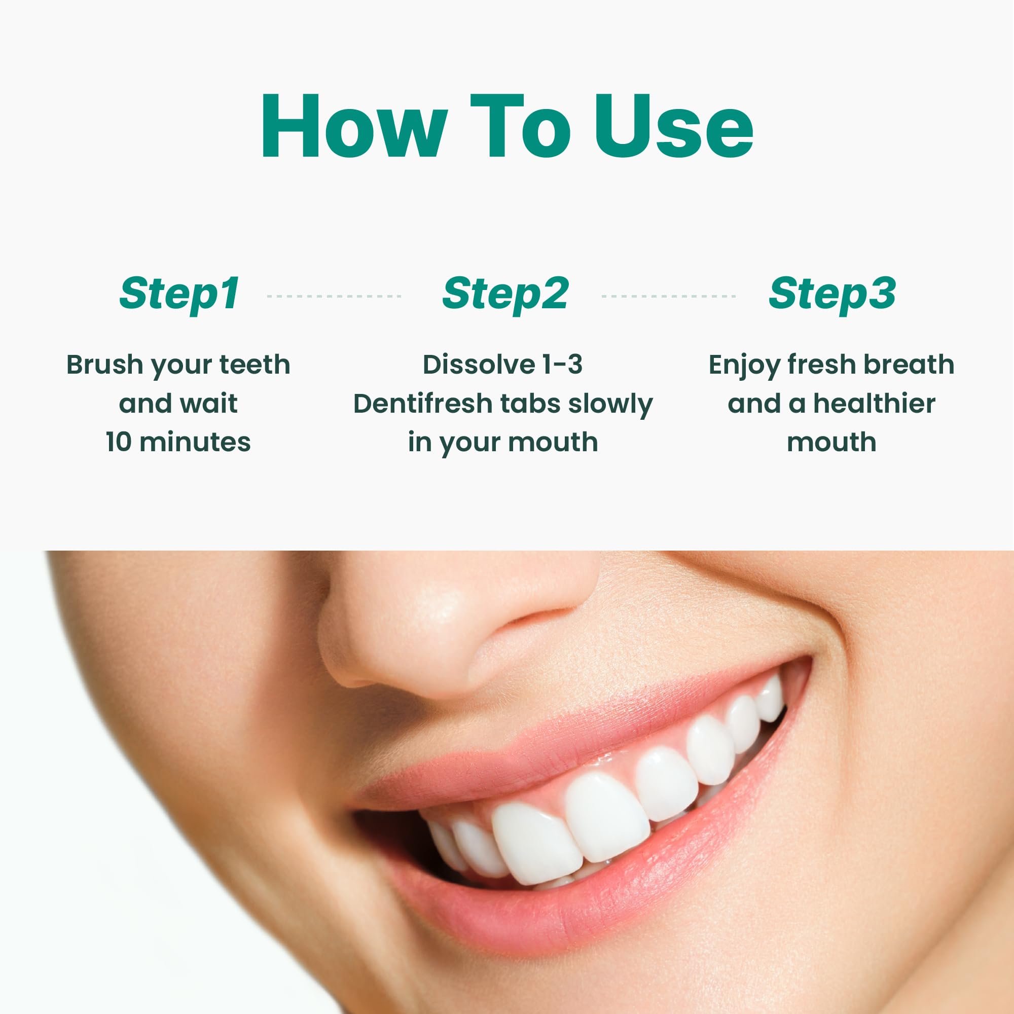 K-Nutra Dentifresh Mint Xylitol Tabs – Oral Probiotics for Bad Breath, Dry Mouth & Fresh Breath, 7 Billion CFU, Sugar-Free, GMO-Free, Gluten-Free, Natural Mint Flavor, 30 Tablets (Improved Formula)