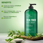 Botanic Hearth Tea Tree Body Wash -16 fl oz- All-Natural Antifungal & Odor-Control Shower Gel for Acne, Athlete’s Foot, Ringworm, Jock Itch & Healthy Skin,Sulfate & Paraben Free, for Men and Women