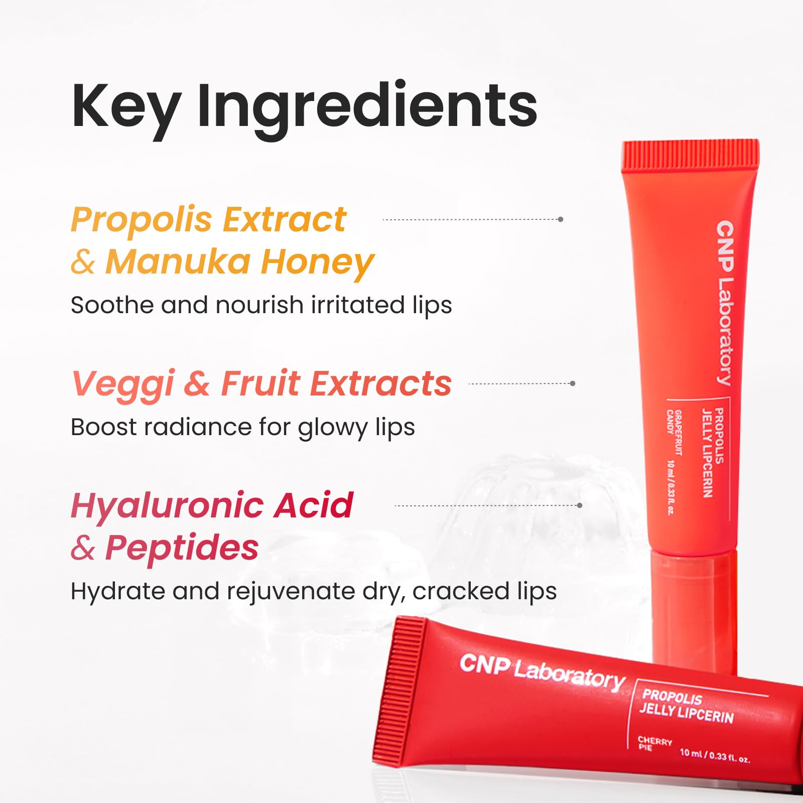 CNP Propolis Jelly Lipcerin™ - 01 Honey Cake, Hydrating Lip Balm & Gloss with Manuka Honey + Hyaluronic Acid, Stocking Stuffers, Gifts for Women, 0.3 fl.oz.