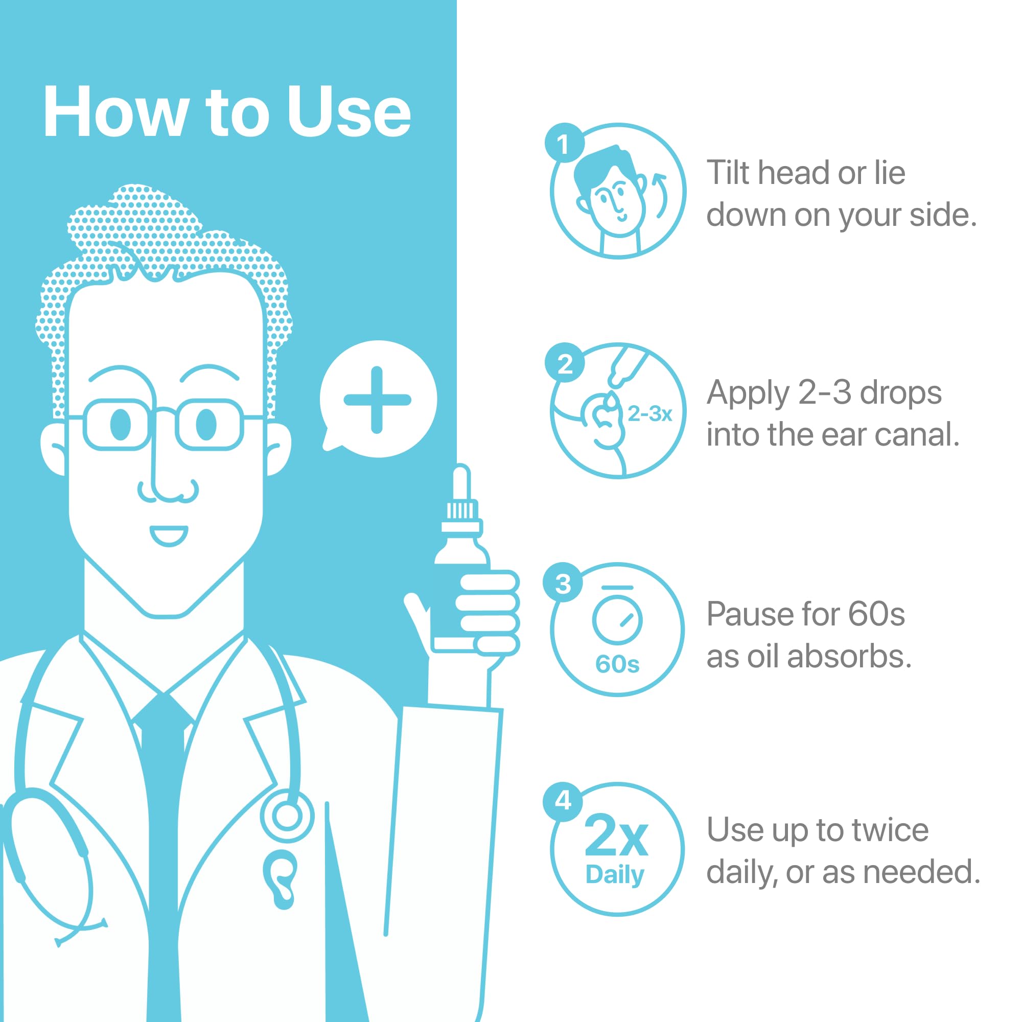 Ear Oil Drops | Garlic Mullein Ear Drops for Clogged Ears, Ear Infection, Ear Wax Removal Drops, Itchy Ears & Earache Drops | Swimmers Ear Drops For Swimmers | Sweet Oil For Ears | Ear Tinnitus Relief