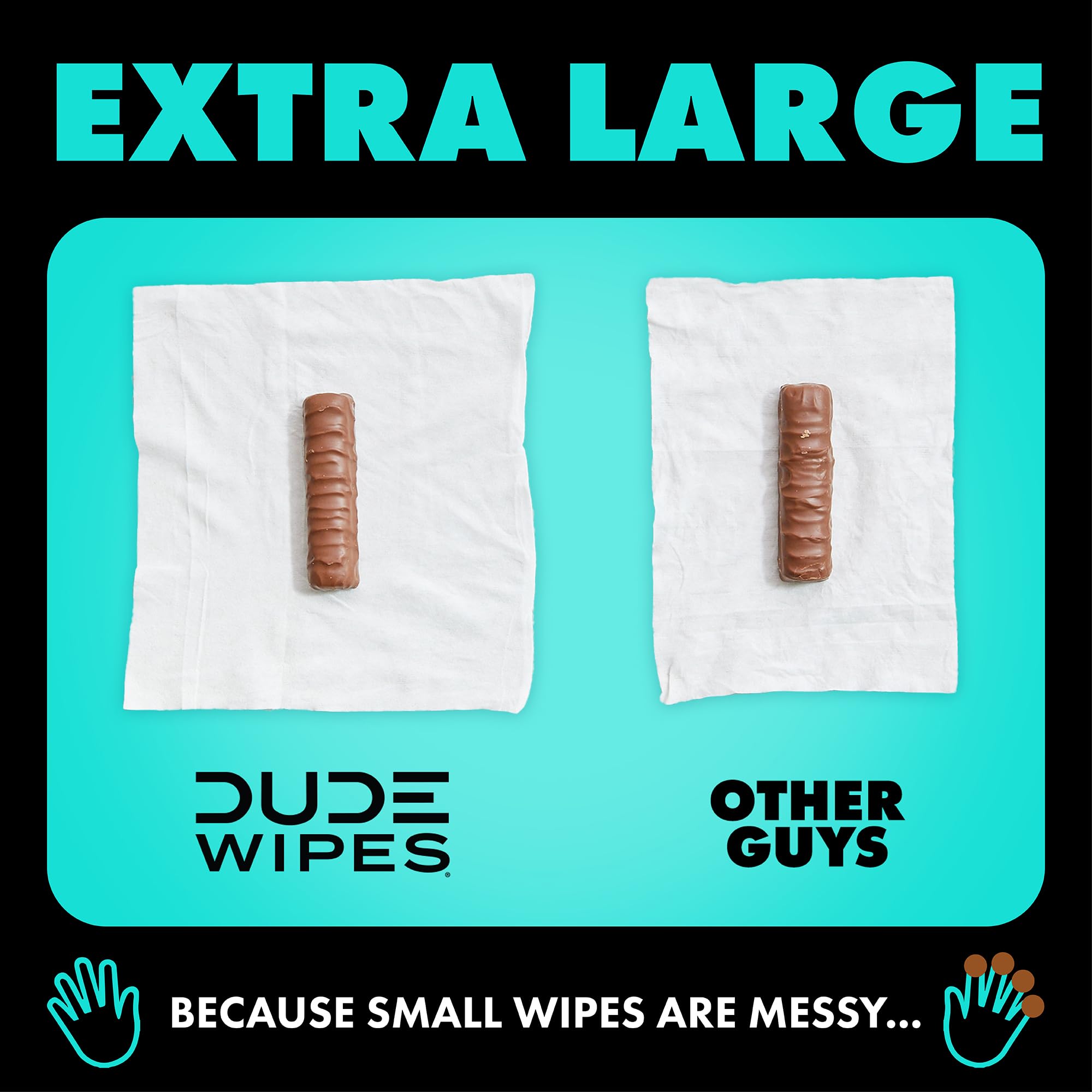 DUDE Wipes - Flushable Wipes Travel Pack - 6 Pack, 108 Count - Mint Chill Extra-Large - Vitamin-E, Aloe Vera, Eucalyptus, and Tea Tree Oils - Septic and Sewer