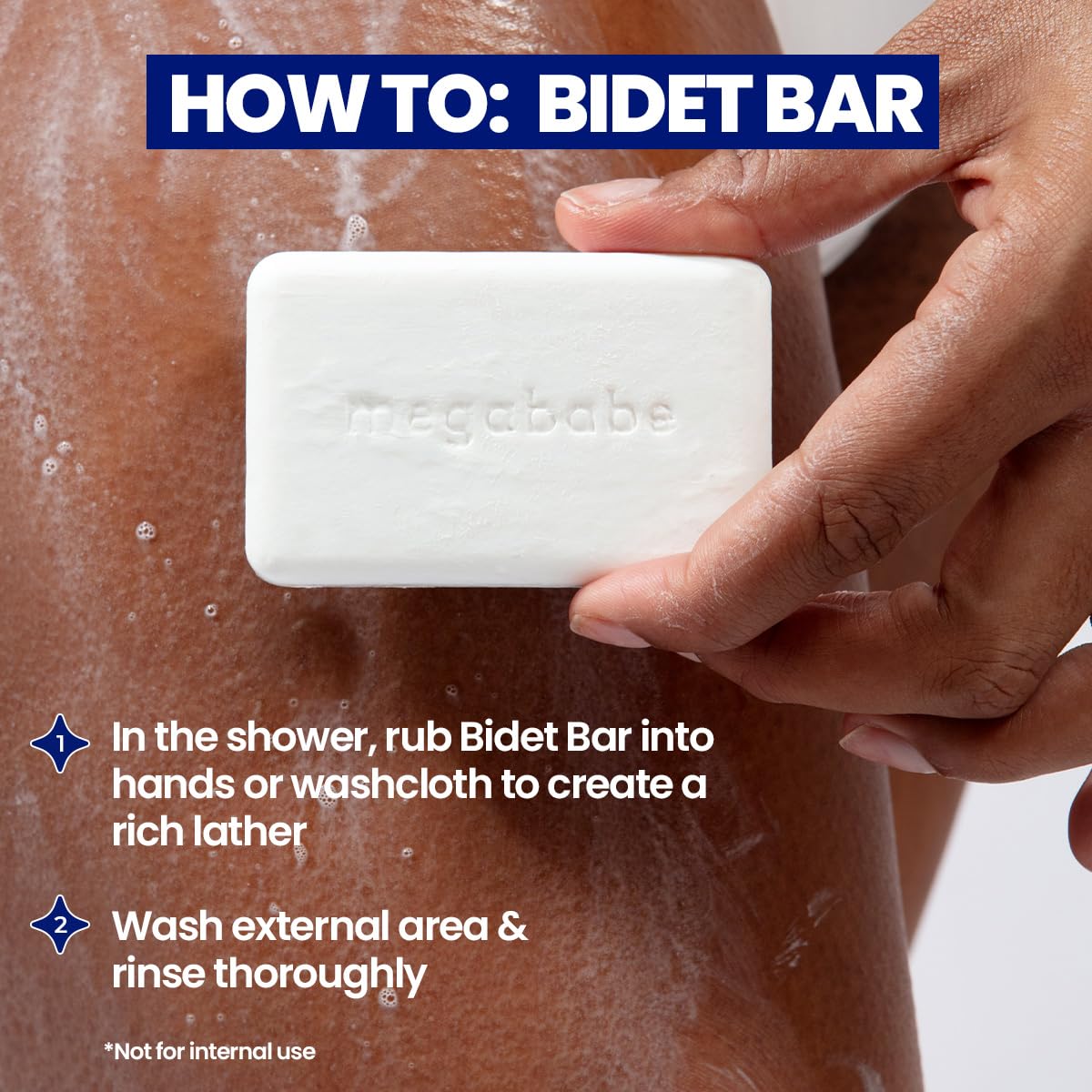 Megababe Bidet Bar | Stocking Stuffer Holiday Gift | pH Balanced Cleansing Bar for the Entire Intimate Area | 4.5 oz