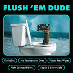 DUDE Wipes - Flushable Wipes Travel Pack - 6 Pack, 108 Count - Mint Chill Extra-Large - Vitamin-E, Aloe Vera, Eucalyptus, and Tea Tree Oils - Septic and Sewer
