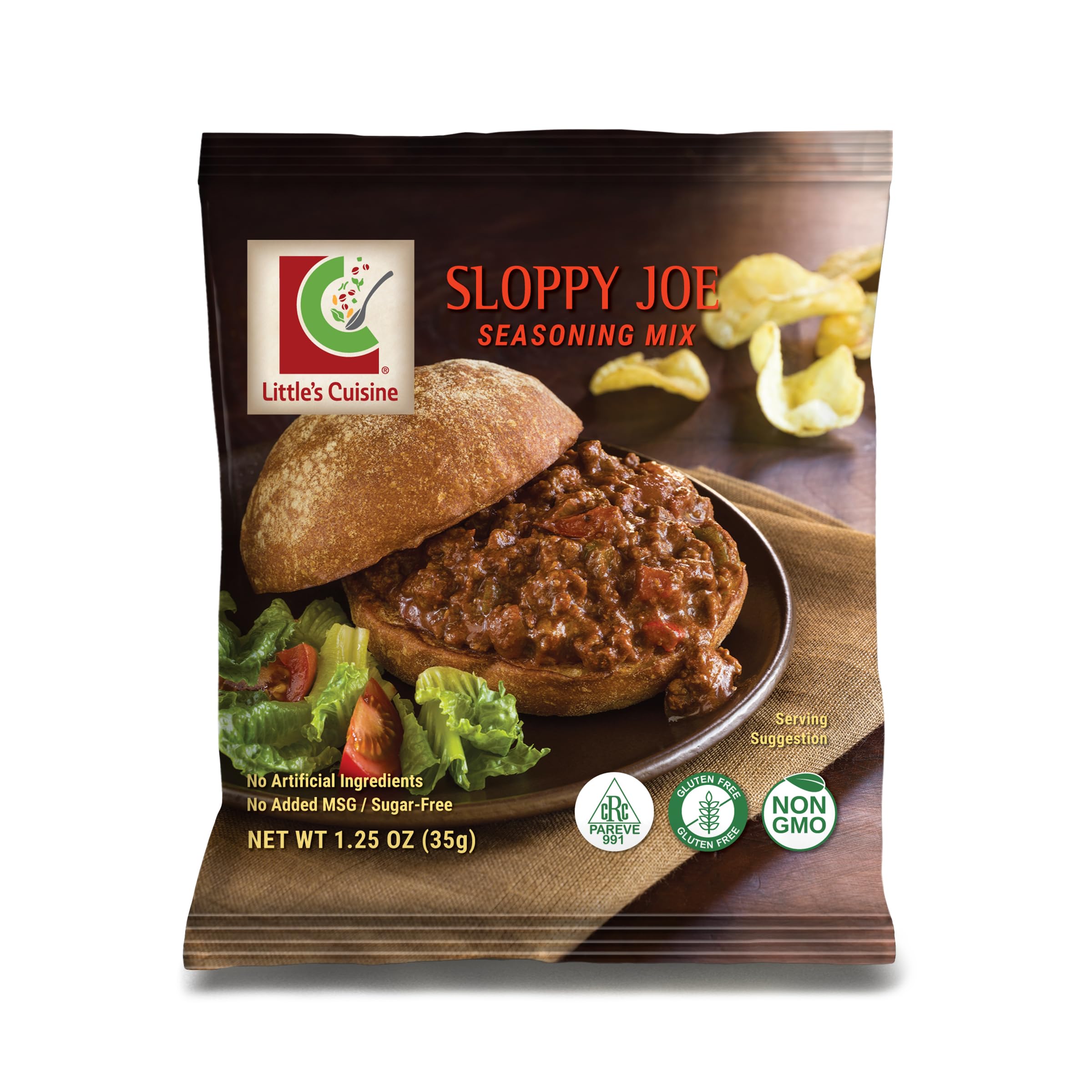 Little's Cuisine Sloppy Joe Seasoning Mix | Non-GMO, Sugar-Free, Kosher, Gluten-Free (Case of 4)
